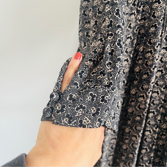 DÔEN Hawthorne Black Dress in Ink Maple Garden - Picture 5 of 9